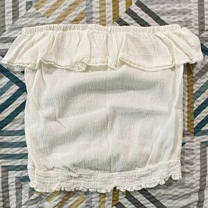 Forever 21 White Textured Knit Top